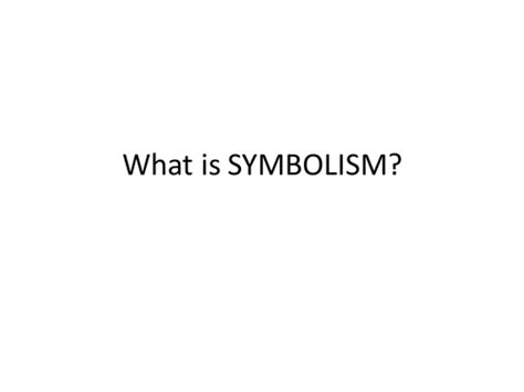 What Is Symbolism Teaching Resources