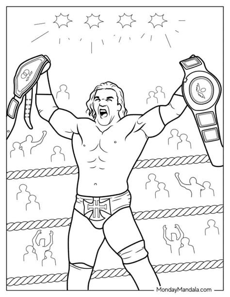 Wrestling WWE Coloring Pages Free PDF Printables Coloring Library