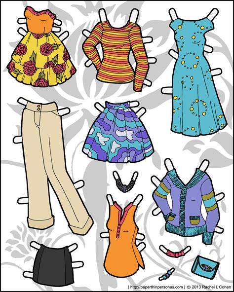 Playing With Pattern On Ms Mannequin Paper Doll Clothes Paper Thin
