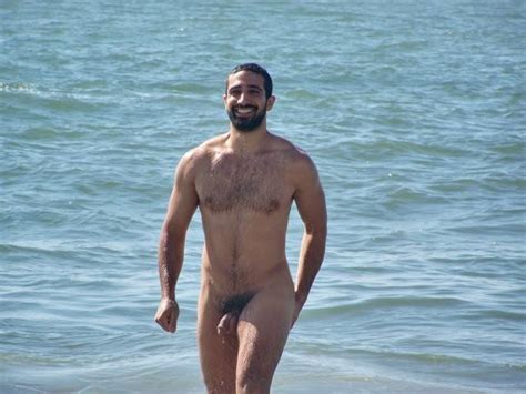 Man On Nude Mens Beach Gay Int Hairy Beefcake Swimsuit Swim Trunks SexiezPix Web Porn