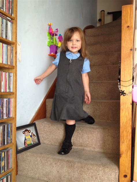 Millie In Her School Uniform Ready For First Day Of School School