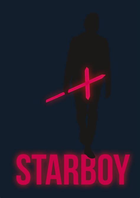 The Weeknd Starboy Poster Music Wall Art