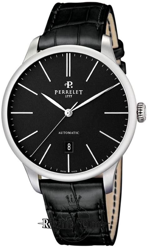 classic first class black dial a1049 2 perrelet classic wrist watch wrist watch leather
