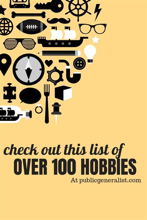 Ultimate List Of Hobbies And Interests Public Generalist Hobbies To