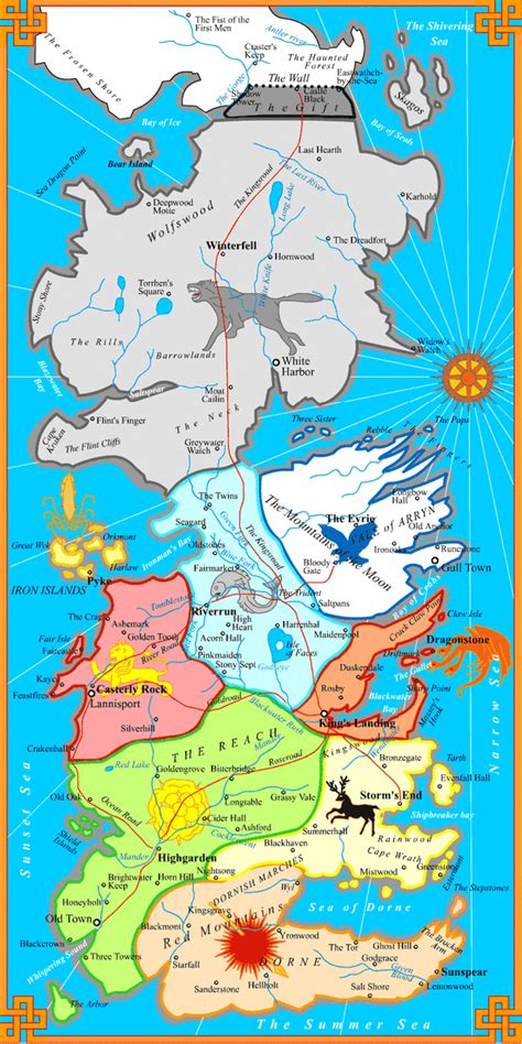 Official Map Of Westeros
