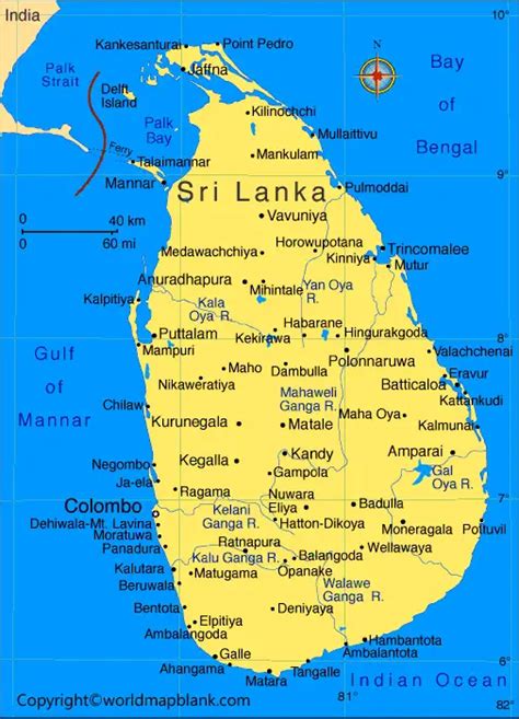 Labeled Map Of Sri Lanka With States Cities Capital 96747 Hot Sex Picture