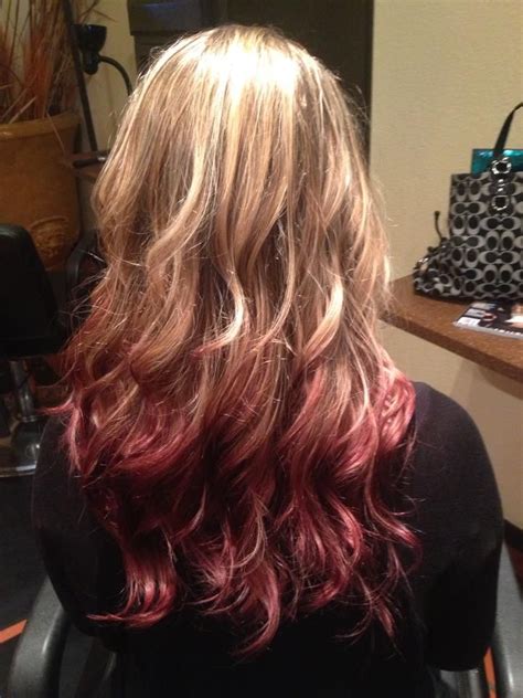 Red Reverse Ombre Done By Kirsten Penny Reverse Ombre Hair Ombre