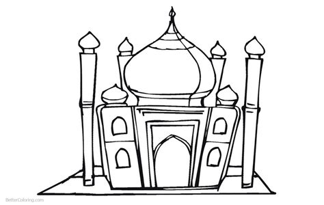 Mosque Of Ramadan Coloring Pages Free Printable Coloring Pages