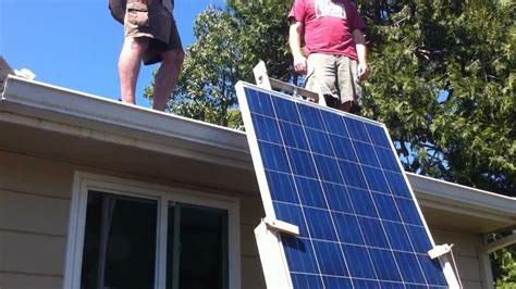 Solar Panel Ladder Hoist Youtube
