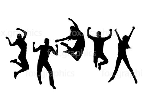 People Jumping Silhouette At Getdrawings Free Download