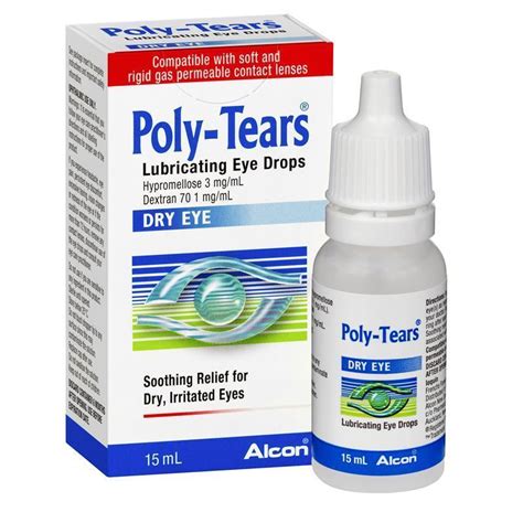 Eye drops for red eyes: Poly-Tears Lubricating Dry Eye Drops 15mL