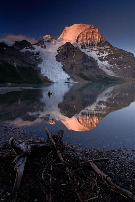 Mt Robson Sunrise Reflection In Berg Lake Heart In Nature Reflection