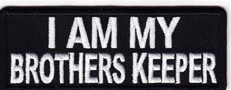I Am My Brothers Keeper Funny Biker Motorcycle Patch Craft Supply Etsy