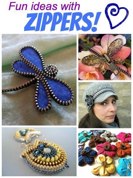 Fun Craft Ideas With Zippers Zipper Crafts Crafts Zipper Flowers