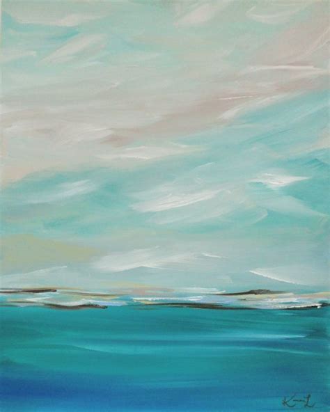 Original Painting Seascape Abstract Coastal By