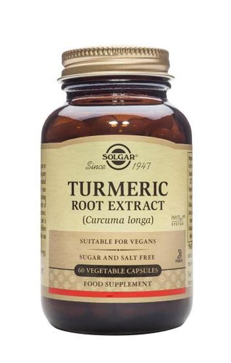 Solgar Turmeric Root Extract Vegetable Capsules Ebay