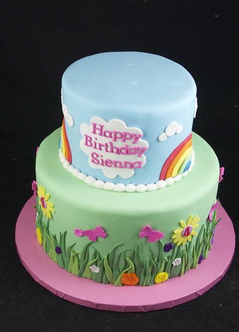 Rainbows And Flowers Cake My Little Pony Themed Birthday C Flickr