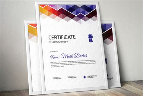 20 Award Certificate Template Word Eps Ai And Psd Template Graphic