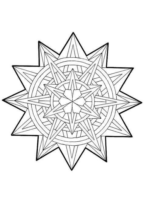 Drawing Star Mandalas #117950 (Mandalas) – Printable coloring pages