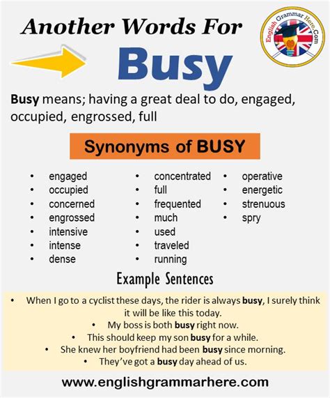 Another Word For Busy What Is Another Synonym Word For Busy Every