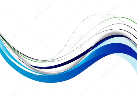 Fondo Abstracto Con Líneas Onduladas Azules Vector Imagen Vectorial De