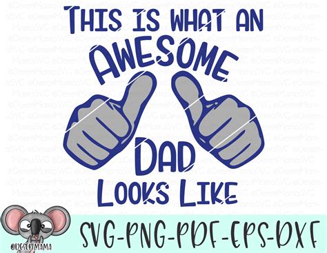 Awesome Dad Svg Eps Dxf Png Cricut Cameo Scan N Cut Cut Etsy