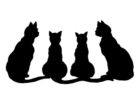 Последние твиты от cats and kittens (@catsnkittys). Silhouettes Cats - ClipArt Best