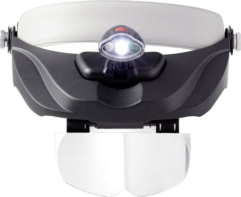headband magnifier incl led lighting magnification 1 2 x 1 8 x 2 5 x 3 5 x lens size l x