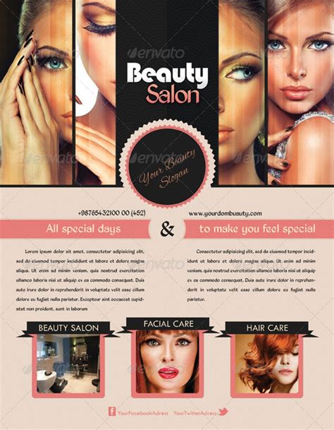 Beauty Salon Flyer 19 Examples Illustrator Design Word Pages