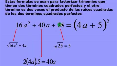 Expresiones Algebraicas Matemática Básica Trinomio Cuadrado Perfecto