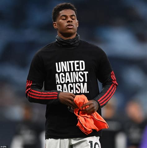 Marcus Rashford Takes The Knee And Raises His Fist In Solidarity With