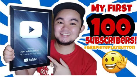 My First 100 Subscribers Graphite Play Button Youtube