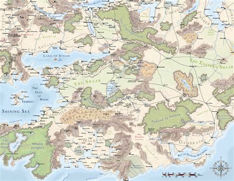 Nentir And Elsir Vale In Forgotten Realms Fantasy World Map Fantasy
