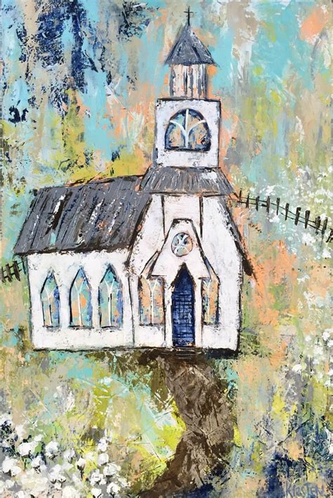 Church Canvas Painting Abstract Art His Purpose Will