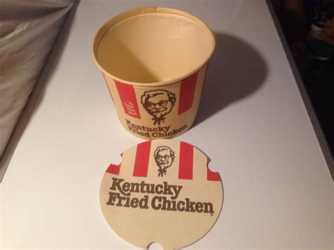 Vintage Kfc Kentucky Fried Chicken Bucket With Lid