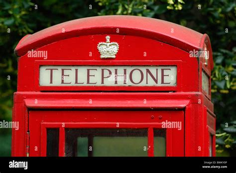 Uk London Telephone Booth Great Britain Europe England Old Red Crest