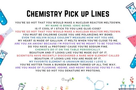 100 Best Chemistry Pick Up Lines No One Can Ignore
