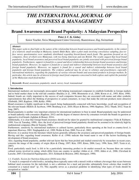 For a consumer to buy a brand they must first be made aware of it. (PDF) Brand Awareness and Brand Popularity: A Malaysian ...