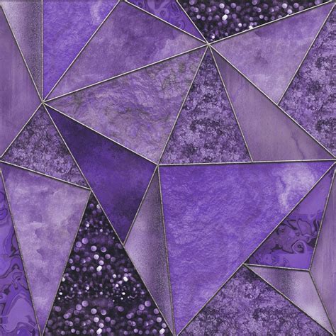 Purple Marble Triangles Wallpaper Happywall