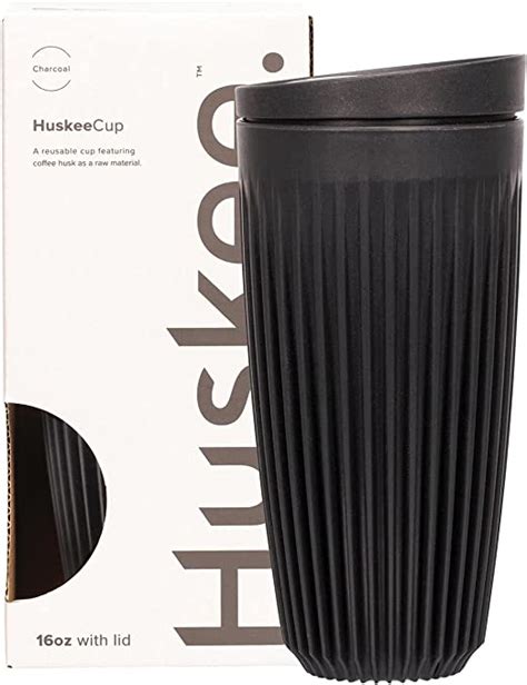 Huskee Cup Lid Charcoal 16oz Coffee Cups And Mugs