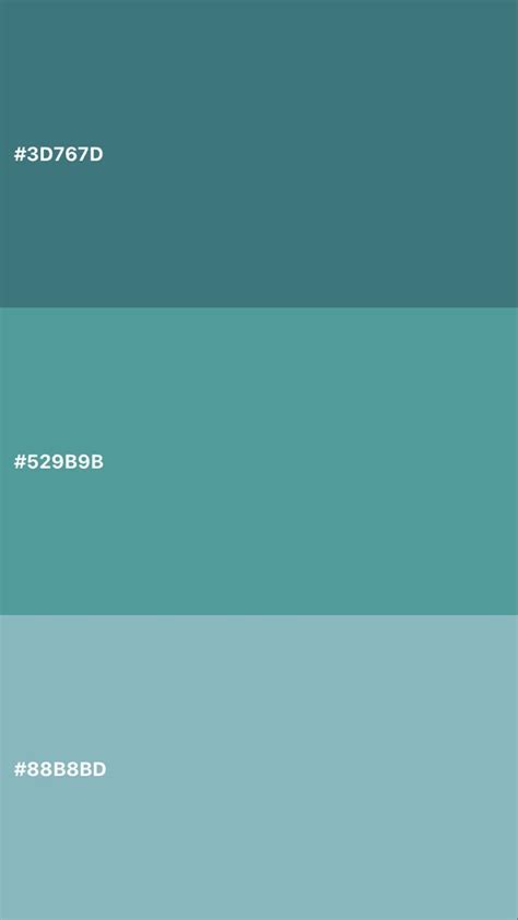 Teal Color Palette Code Fhiabarry