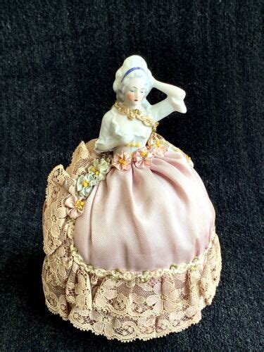 antique porcelain half doll ~ pin cushion ebay