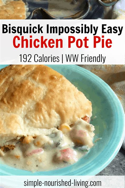 Bisquick Impossibly Easy Chicken Pot Pie Made Lighter