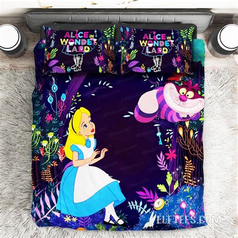 Alice In Wonderland Bedding Set Alice And Cheshire Cat Duvet Cover