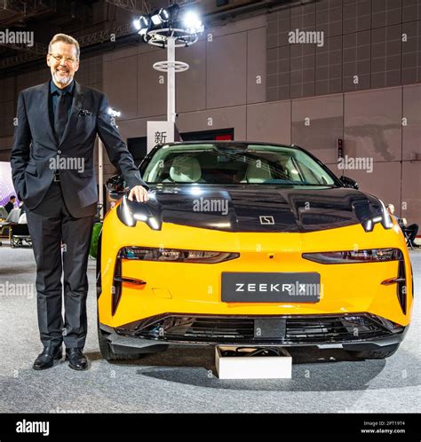 Zeekr Designer Stefan Sielaff With The Zeekr X Electric Car At The 2023