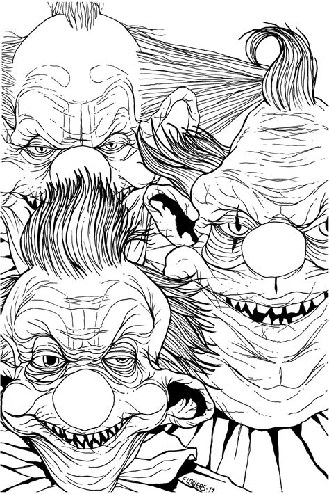 Coloring pages KILLER CLOWNS