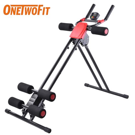 Onetwofit Foldable Abdominal Trainer Machine Roller Multifunctional