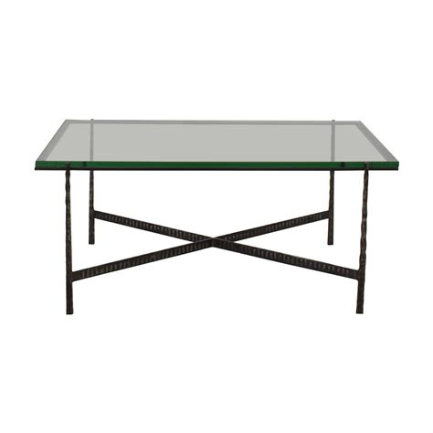 Crate & barrel oval glass top coffee table. 75% OFF - Crate & Barrel Crate & Barrel Glass Top Coffee ...