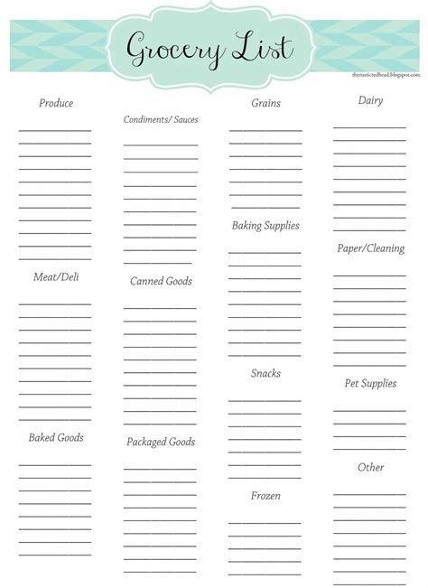 40 Printable Grocery List Templates Shopping List Regarding Blank