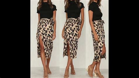 Chiffon Leopard Print Ladies Maxi Skirt Youtube